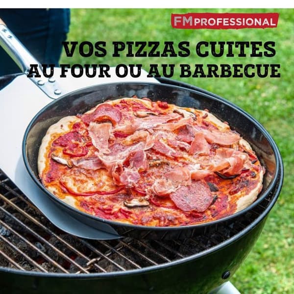Rund perforerad pizzaplåt för ugn och grill 32 cm FM Professional Barbecue
