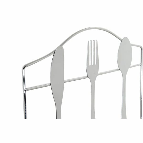 Staffeli DKD Home Decor Bestik Sølvfarvet Metal Plastik 23 x 15 x 22 cm