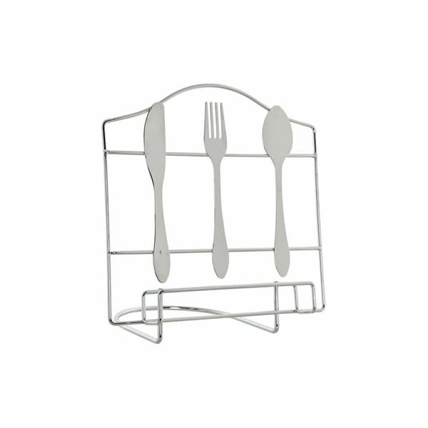 Staffeli DKD Home Decor Bestik Sølvfarvet Metal Plastik 23 x 15 x 22 cm