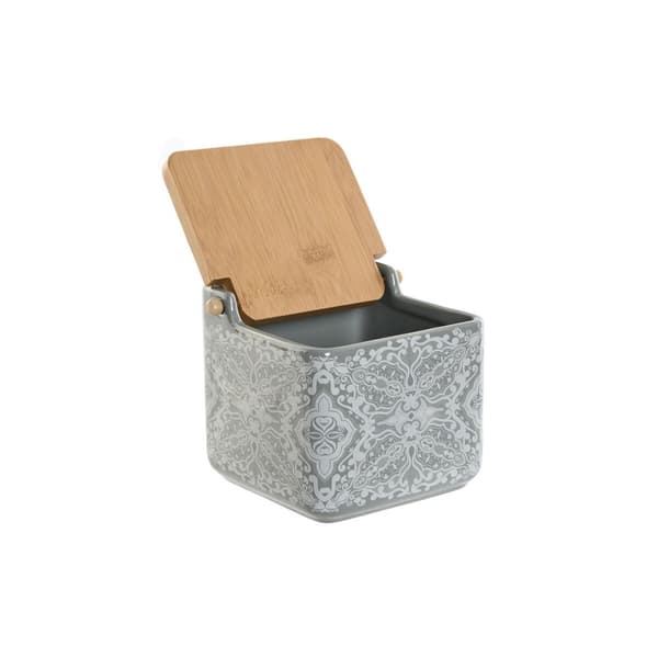 Kannellinen suolasirotin Home ESPRIT Sininen Beige Pinkki Liila Bambu 750 ml 14 x 12,5 x 12 cm (2 osaa)