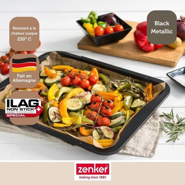 Universell ugnsplåt - Zenker - 3481 - Justerbara dimensioner 37,5-52 cm - Stål - Non-stick