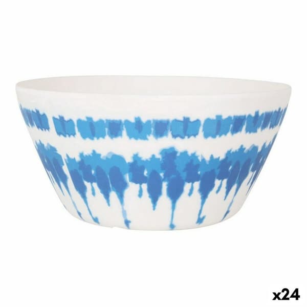 Salatbolle Santa Clara Tie-Dye Blå Hvit Melamin (24 enheter)