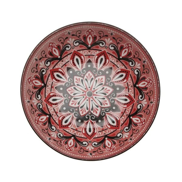 Salladsskål Versa Röd Keramik Porslin 22,5 x 9 x 22,5 cm