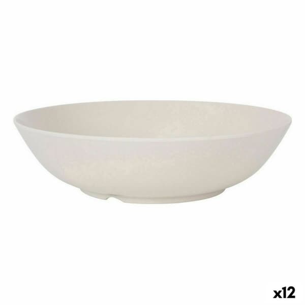 Salladsskål La Mediterránea Melamin Vit Glans 25 x 6,5 cm (12 antal)