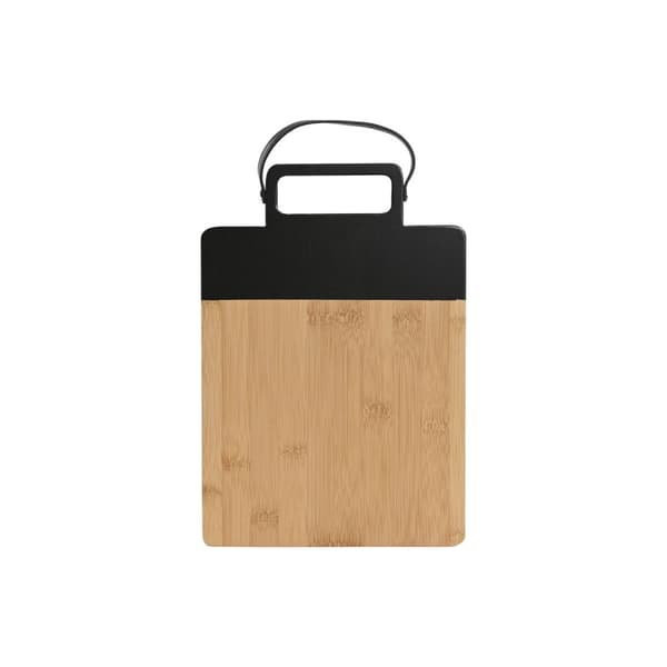 Skärbräda Home ESPRIT Svart Naturell Polyuretan Bambu 35,5 x 21 x 1,1 cm