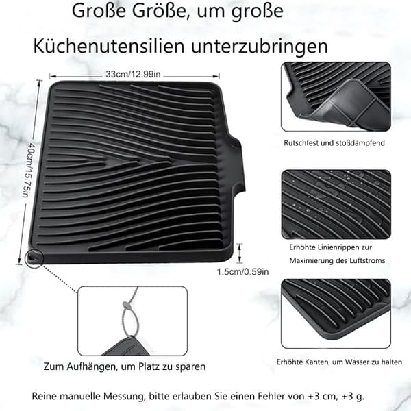 Disktorkmatta, halkfri dräneringsmatta, värmetålig torkmatta