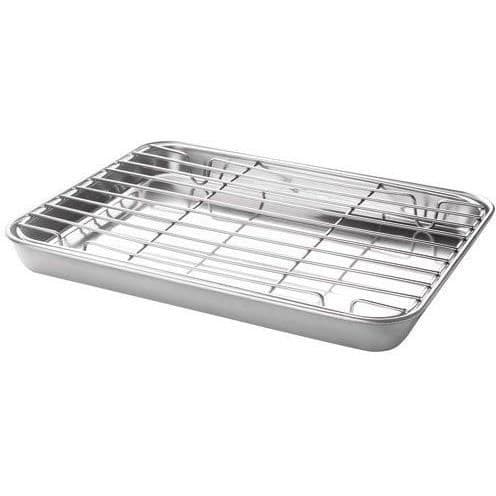 Grillplatta - Lacor - 15562 - Rostfritt stål - Avtagbar grill - 21,5x15x2 cm