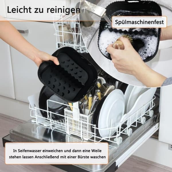 Air Fryer silikoneform, Air Fryer tilbehør, Bageplade med skillemåtte, Bageplade med skillemåtte
