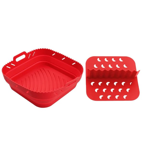 Air Fryer silikoneform, Air Fryer tilbehør, Bageplade med skillemåtte, Bageplade med skillemåtte