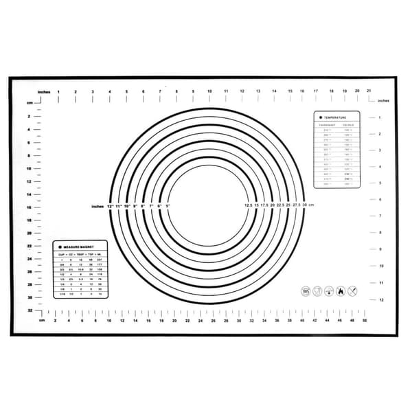 Bakmatta silikon - Non Stick - 40x60cm - Bakningsmatta Svart
