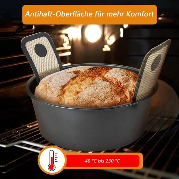 2-pak tyk 0,7 mm ovnmåtte med langt håndtag – holdbar bagemåtte til brød, velegnet til ovn, mikroovn, airfryer osv.