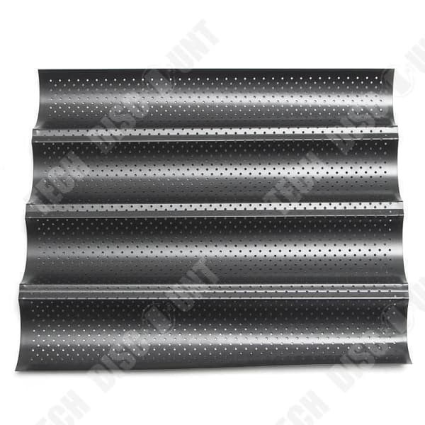 TD® Bakform Baguette Franska Bröd Anti Stickning Vågform Svart Non Stick Professionellt giftfritt stanssystem