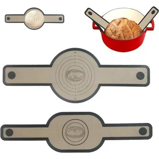 Rygmåtte 2-pak Silikone, Nonstick, Lange håndtag