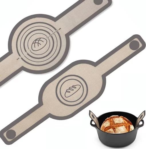 Rygmåtte 2-pak Silikone, Nonstick, Lange håndtag Grå