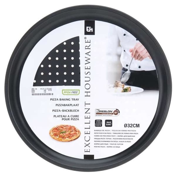 EH Excellente Houseware, ugnspersonaliserad pizzaplåt, original bakplåt, Ø 32 cm