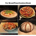 Miniatyrbild 3 av 4: Yolistar Pizzasten med spade - Cordierite Pizza Board Set för matlagning av pizza, bröd (38*30cm)