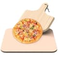 Miniatyrbild 1 av 4: Yolistar Pizzasten med spade - Cordierite Pizza Board Set för matlagning av pizza, bröd (38*30cm)