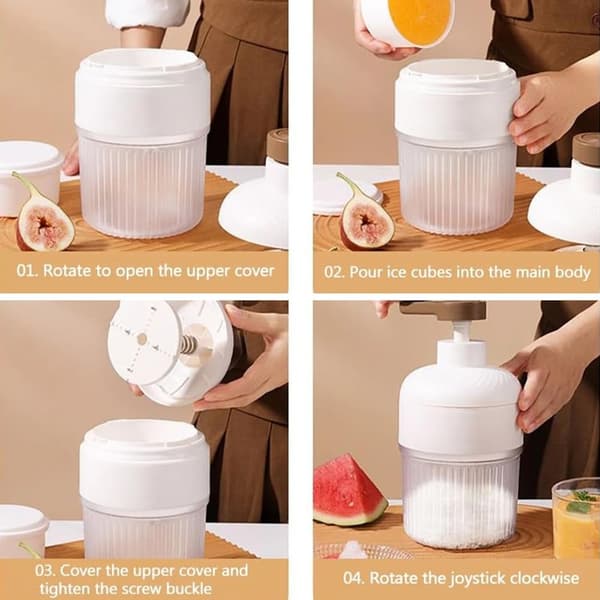 Shaved Ice ismaskine Ice Crusher med 2 isterningbakker