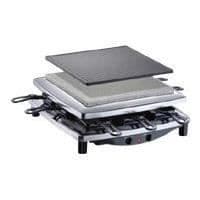 Steba RC 3 Plus Chrom Raclette/Grill/Matlagningssten - 1450 W - Grå