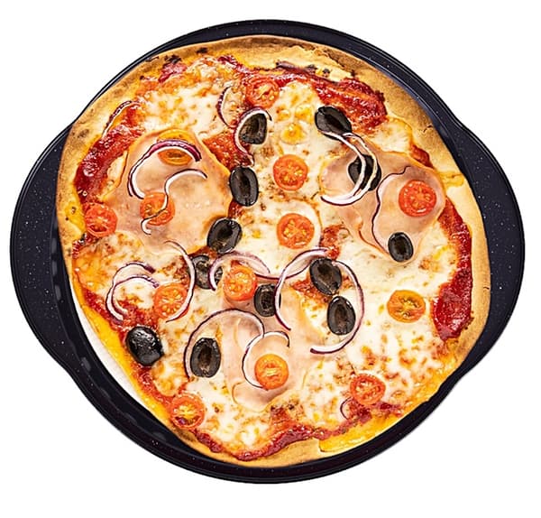 Pizzaplåt 33 cm med handtag, non-stick