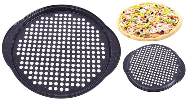 Pizzaplåt 33 cm med handtag, non-stick