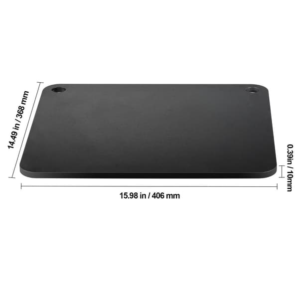 Pizza Stålplade, Multi-Størrelse, Forbehandlet Kulstofstål,16 x 14.5 x 0.375 tommer