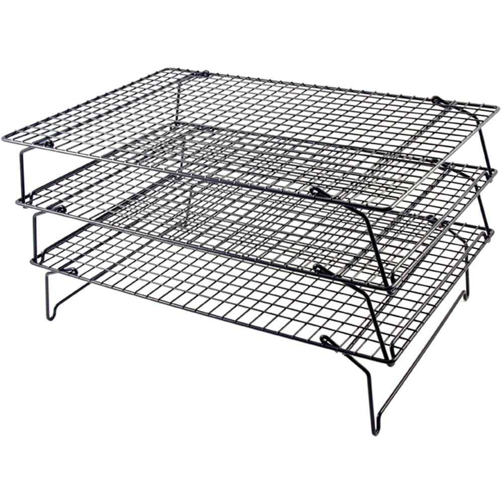 Nedkølingsrist, 3 etager, 40 x 25 cm, Sort