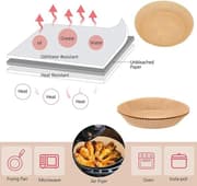 100-Pack Air Fryer Papper Engångspapper Pergament Formar