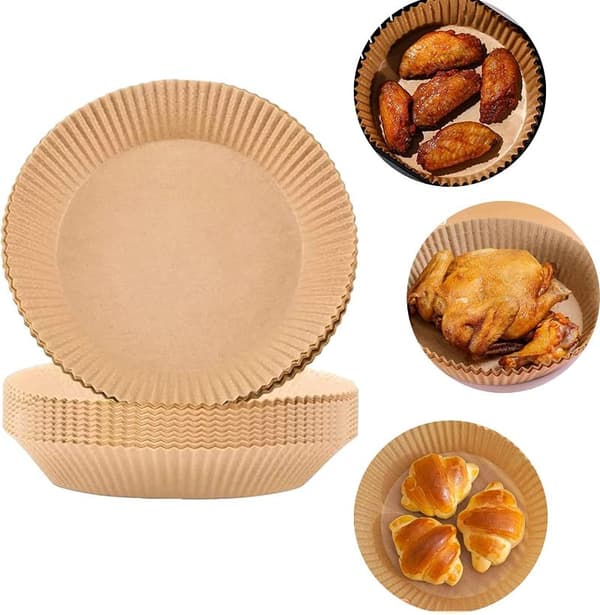 100-Pack Air Fryer Papper Engångspapper Pergament Formar