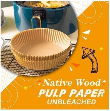 100-Pack Air Fryer Papper - Bruna 20 cm.