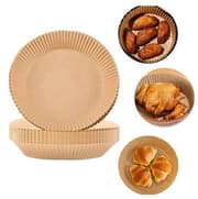 100-Pak Air Fryer Papir - Brun 20 cm.