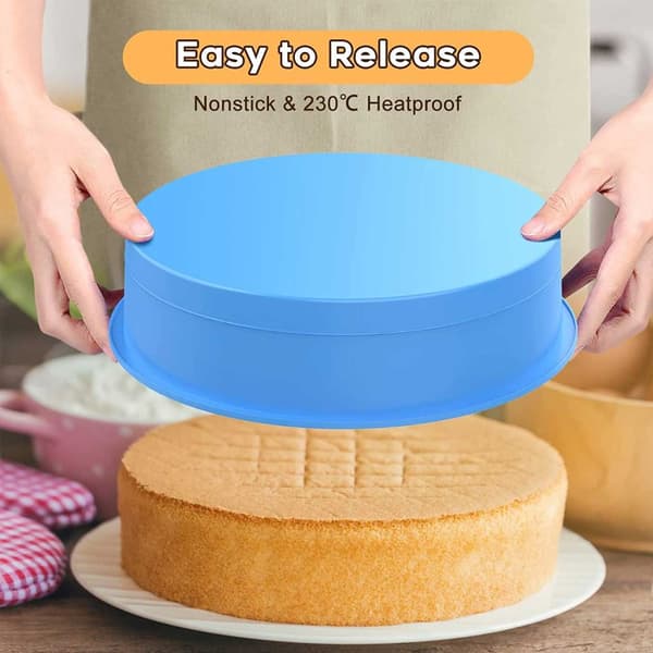 Stor rund bakform silikon kake mold 20 cm