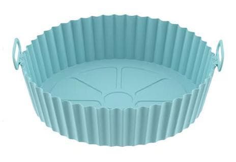 Turquoise Round silikonikulho Air Fryerille 16,5x19,5 cm