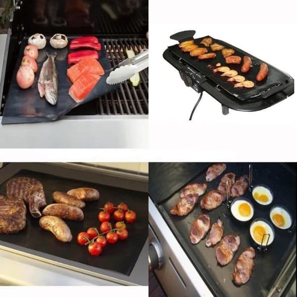 2st/set 40*33cm PTFE Bakmatta BBQ Mat Grill Nonstick Mat Teflon Återanvändbara bakplåtar