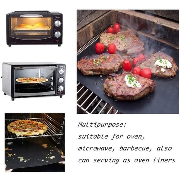 Grillmatta för BBQ - GQC - 6 stycken - Non-stick - Återanvändbar - 40 x 33 cm