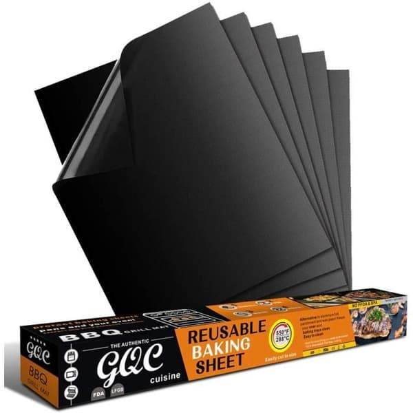 Grillmatta för BBQ - GQC - 6 stycken - Non-stick - Återanvändbar - 40 x 33 cm