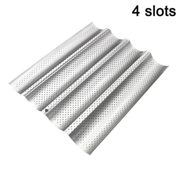 Brödform - Fransk våg - Kolstål - Silver - 3 och 4 platser - Non-stick