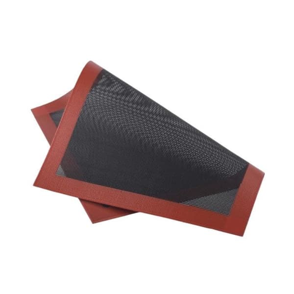 Bakmatta - Cookie - Livsmedelsgodkänd silikon - 40x30 cm - Svart &amp; röd - Non-stick