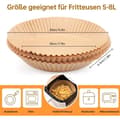 Miniatyrbild 2 av 4: Air Fryer Pappersark 120 st, Luftfritös Bakpapper, Luftfritös Pergamentpapper, Rundt Papper för Luftfritös