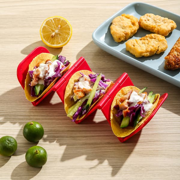Mexikanskt pannkaksställ Tacohållare Mathållare Taco Vårrulle Pannkaksställ 3st