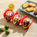 Miniatyrbild 7 av 7: Mexikanskt pannkaksställ Tacohållare Mathållare Taco Vårrulle Pannkaksställ 3st
