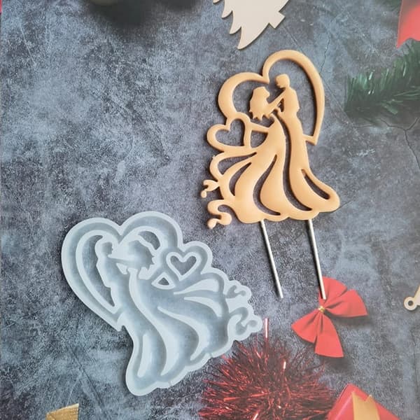 Silikoneform til isomalt sukkermasse BRUDEPAR