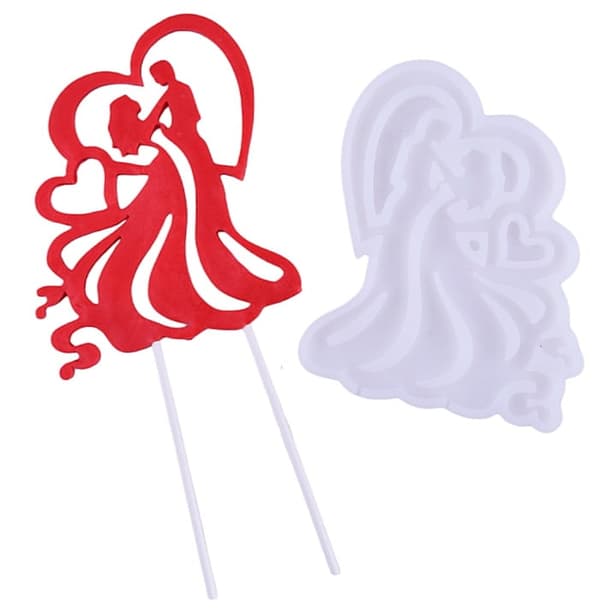 Silikoneform til isomalt sukkermasse BRUDEPAR