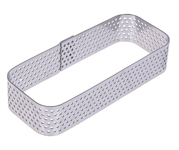Perforerad tartletform 10x4xh2cm rektangulär tartkant