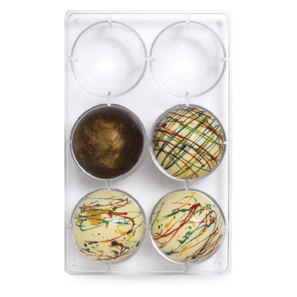 Professionel chokoladeform HEMISPHERES fi=7,5 cm