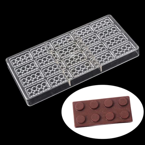 Chokoladeform lavet af polycarbonatblokke
