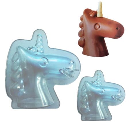 Polykarbonat chokladform 3D ENHÖRNING ENHÖRNING 2 st