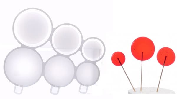 Silikonform för Isomalt Lollipops-cirklar
