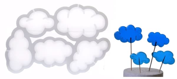 Silikoneform til isomalt Cloud Lollipops