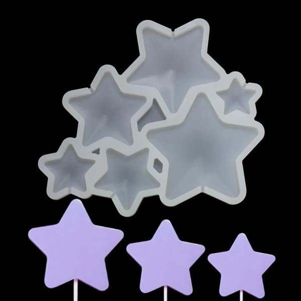 Silikonimuotti isomalt-tikkareille, tähdet